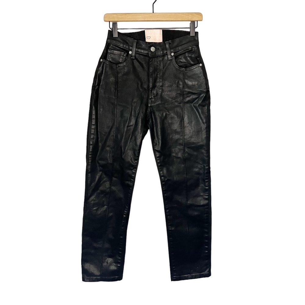 REVICE Coated Seamed Venus Skinny Jeans in Black 28